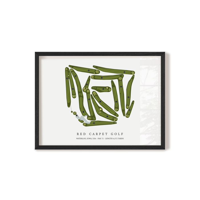 Red Carpet Golf | Golf Course Map | Black+Frame