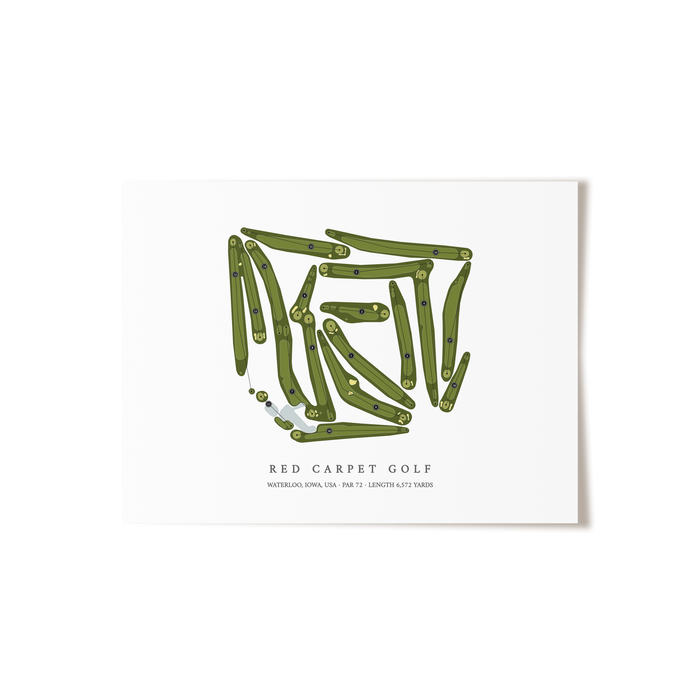 Red Carpet Golf | Golf Course Map | Unframed