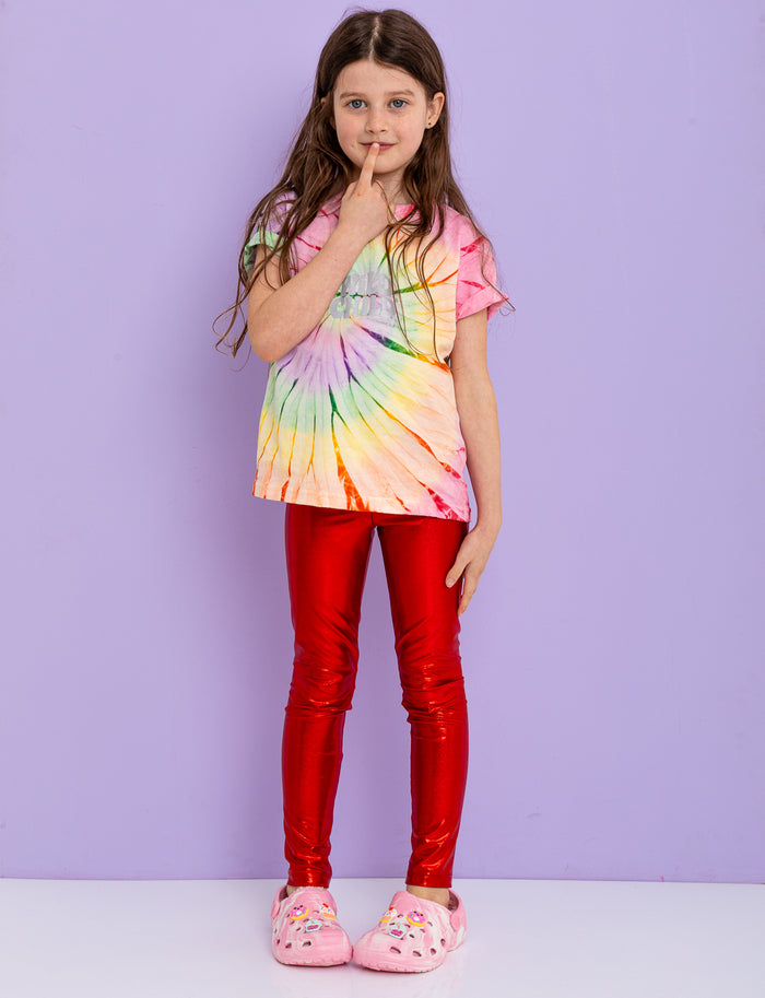 Red Hero Kids Leggings