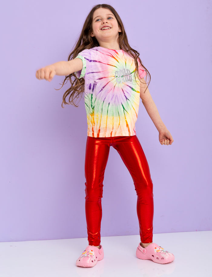 Red Hero Kids Leggings
