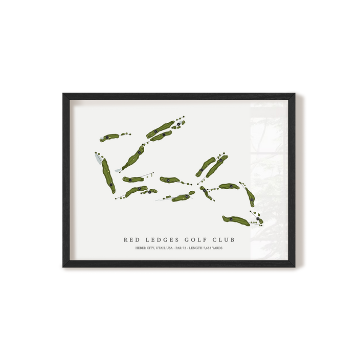 Red Ledges Golf Club | Golf Course Map | Black Frame