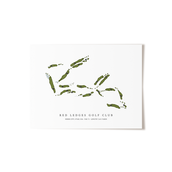 Red Ledges Golf Club | Golf Course Map | Unframed