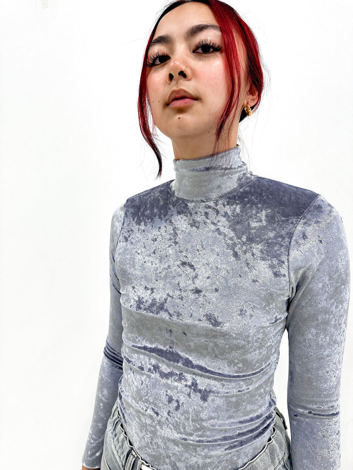 et Tigre - Redford Mockneck in Ice Blue - XS S