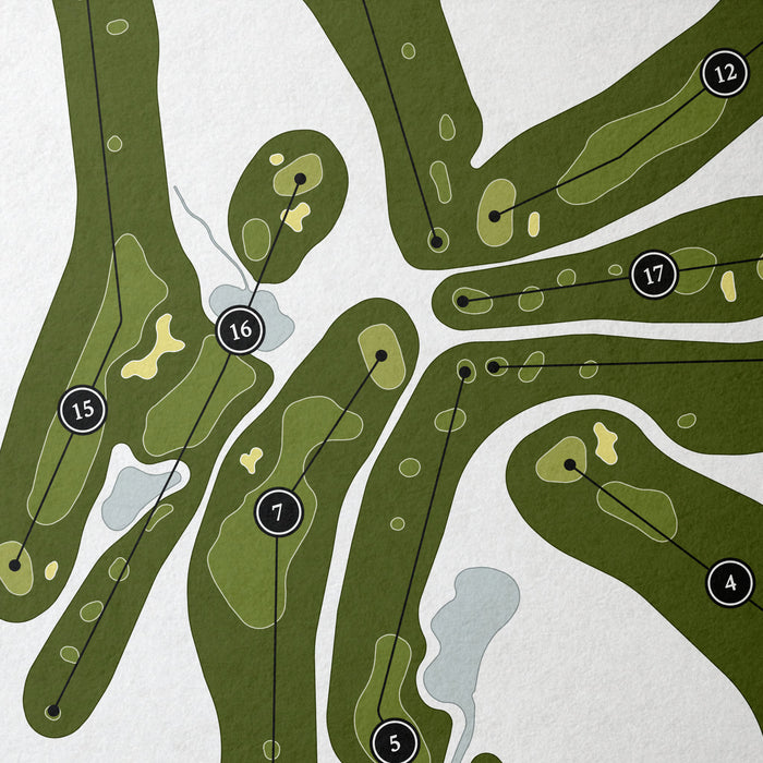 Reems Creek Golf Course | Golf Course Print | Close+Up