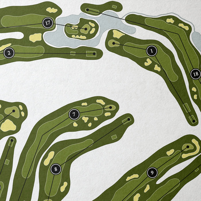 Riverview Country Club | Golf Course Map | Close Up