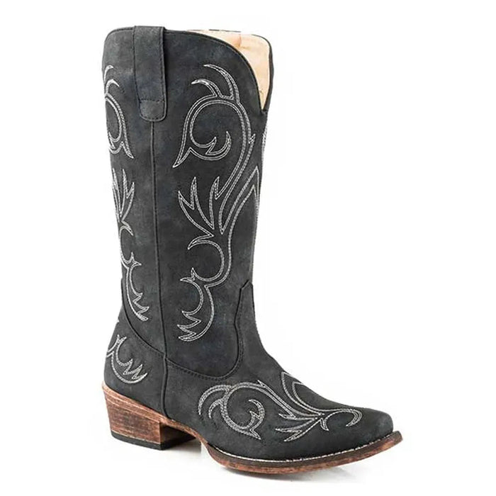 Roper Riley (Black) - Women's Cowgirl Boot - Hatcountry