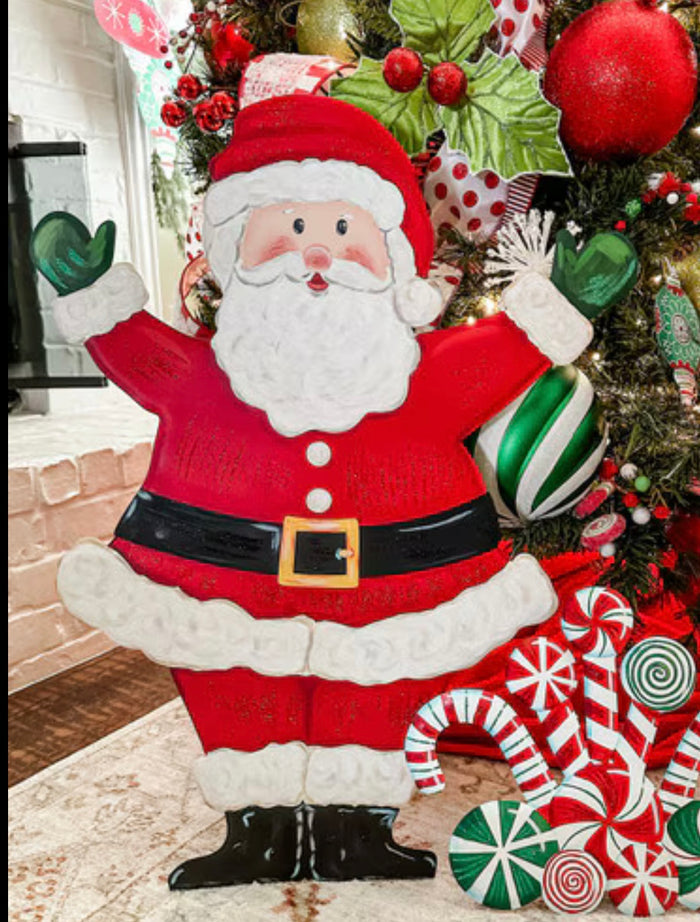 Round Top Joyful Santa