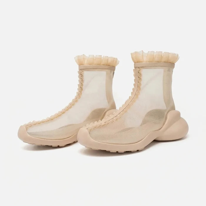 FCTRY Lab RUFL Boot Beige - Three Quarter Front View