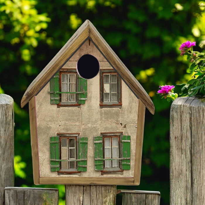 Rustic Birdhouse Bird House Handmade Custom Design Abandoned House