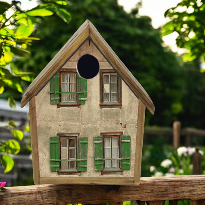 Rustic Birdhouse Bird House Handmade Custom Design Abandoned House
