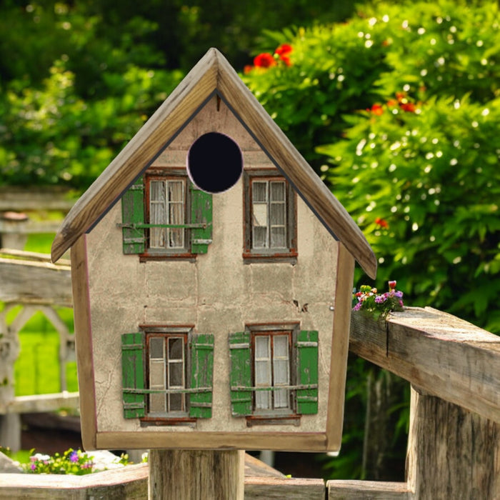 Rustic Birdhouse Bird House Handmade Custom Design Abandoned House