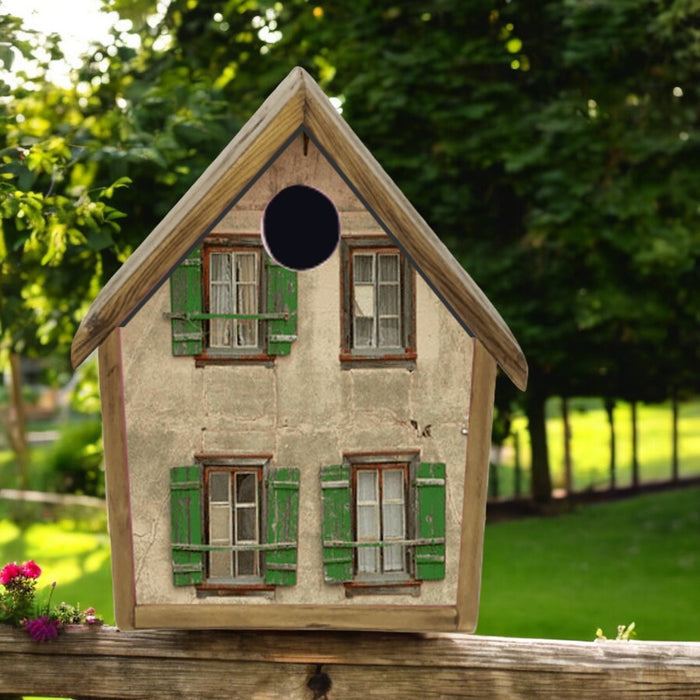 Rustic Birdhouse Bird House Handmade Custom Design Abandoned House