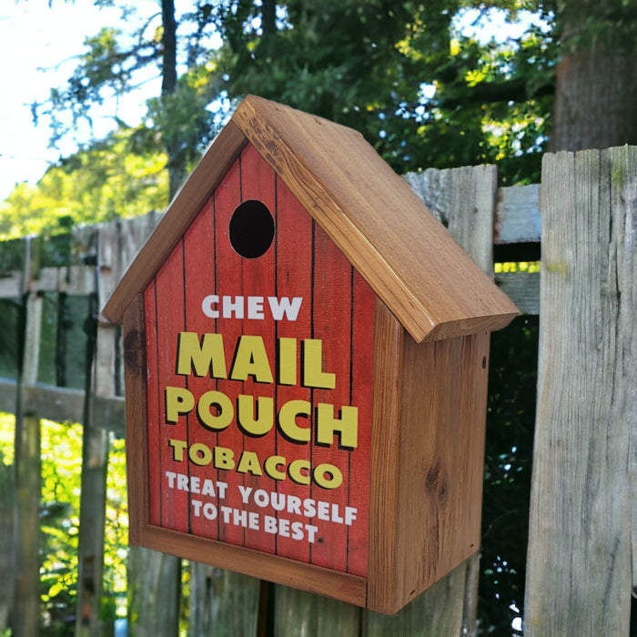 Rustic Chew Mail Pouch Tobacco Birdhouse