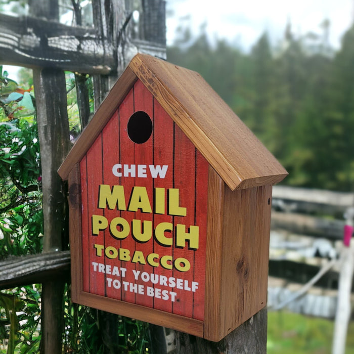 Rustic Chew Mail Pouch Tobacco Birdhouse