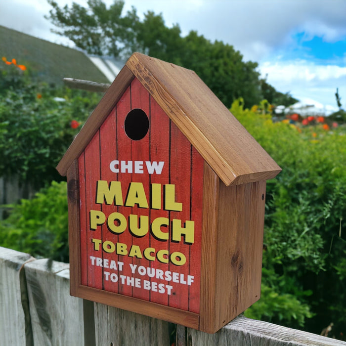 Rustic Chew Mail Pouch Tobacco Birdhouse