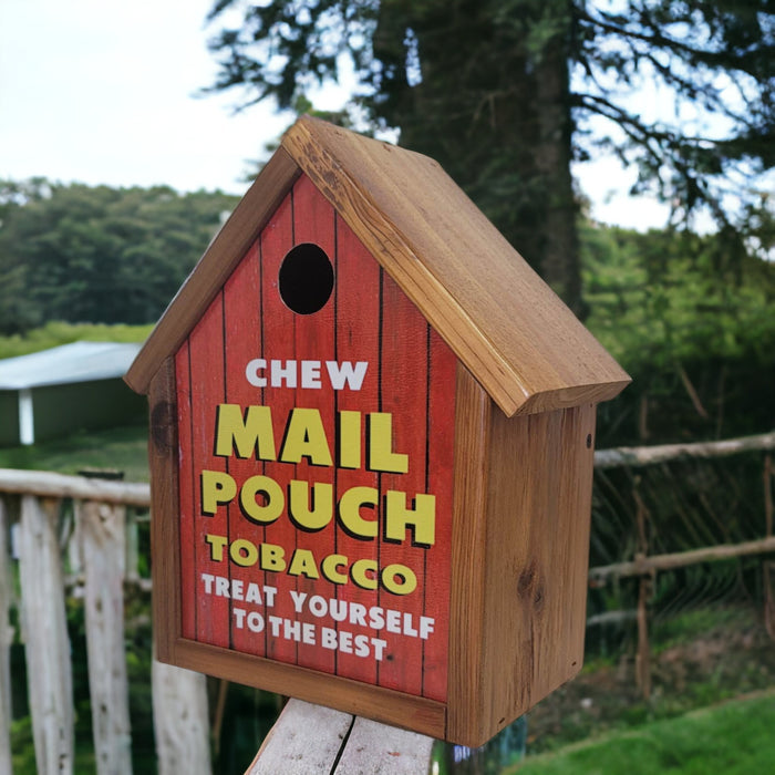 Rustic Chew Mail Pouch Tobacco Birdhouse