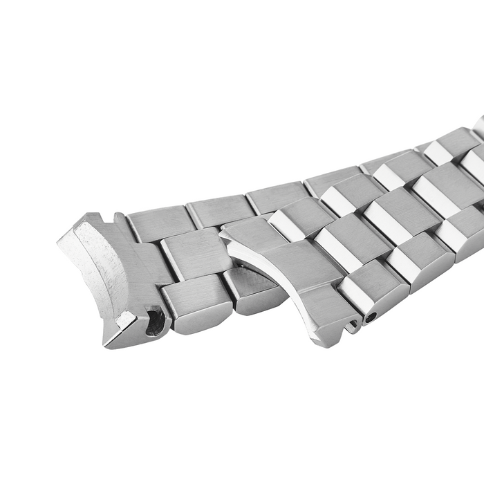 Samurai Watch Bracelet: Hexad Brushed Finish Solid End Links