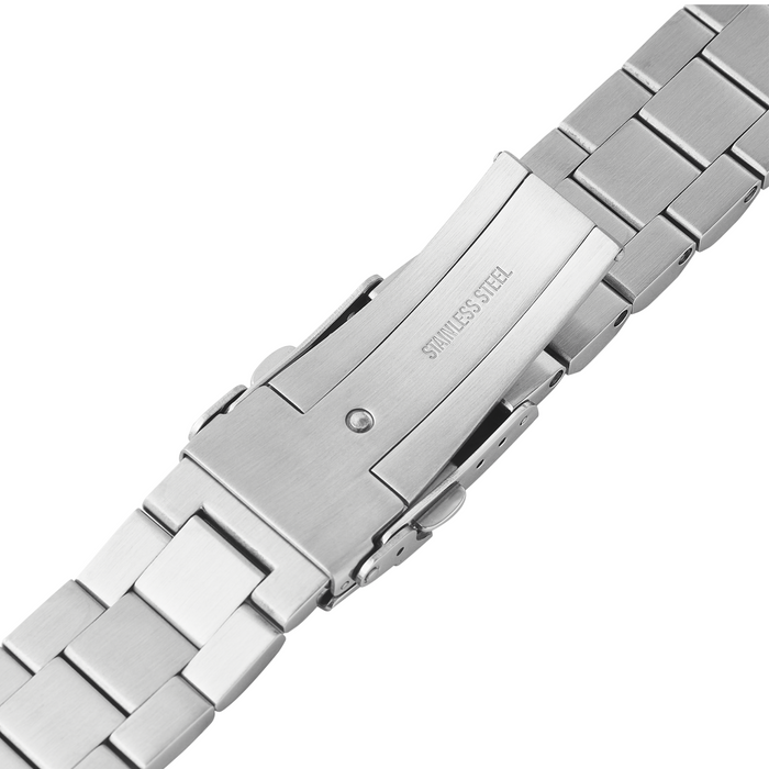 Samurai Watch Bracelet: Hexad Brushed Finish Milled Clasp