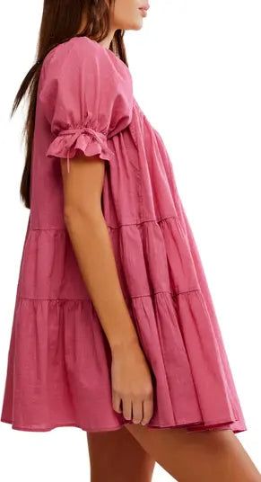 Sandy Shores Babydoll Dress in Soothing Petal