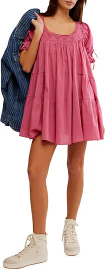 Sandy Shores Babydoll Dress in Soothing Petal