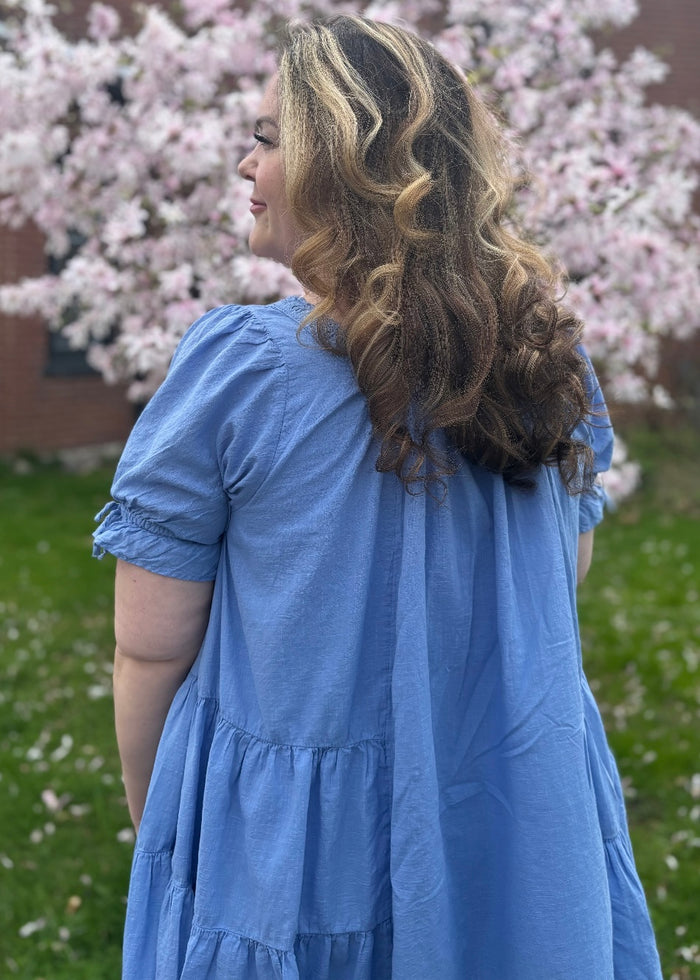 Sandy Shores Babydoll Dress in Soothing Petal