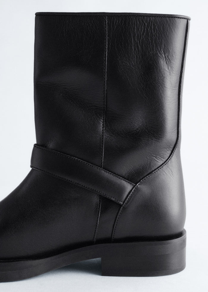 & Other Stories - Sasha Biker Boot - Black -