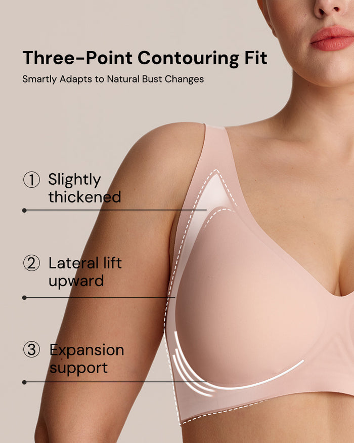 Seamless Deep V Push-Up Wireless Bra