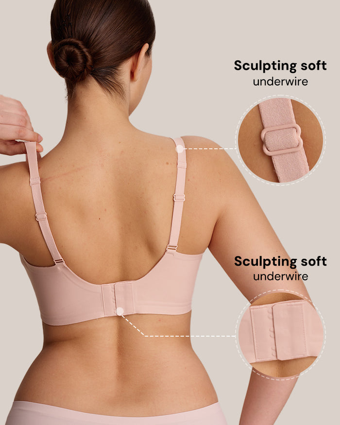 Seamless Deep V Push-Up Wireless Bra