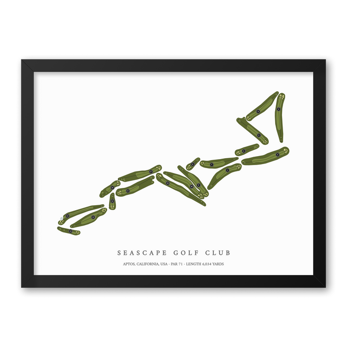 Seascape Golf Club | Golf Course Map | Black Frame