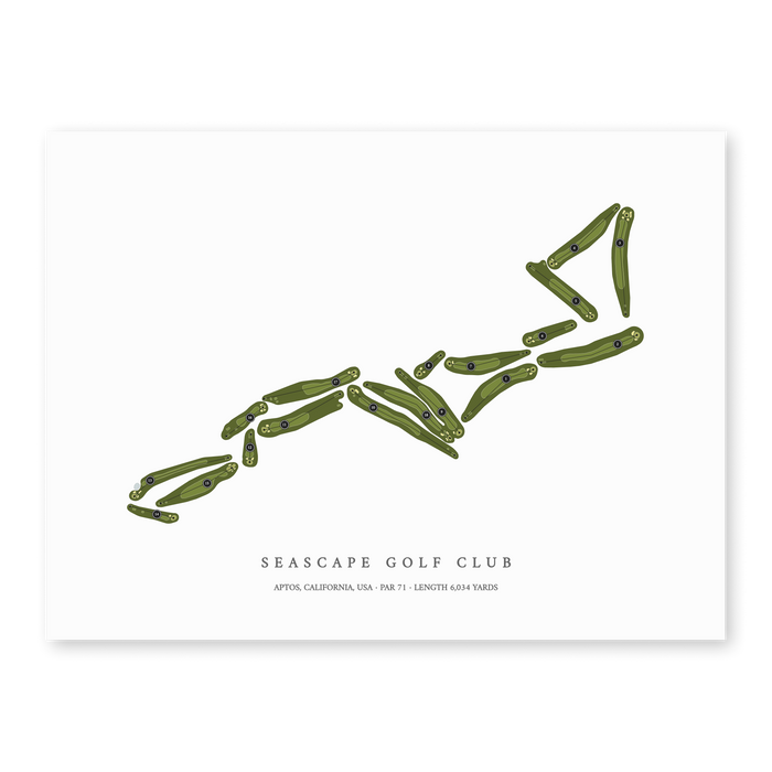 Seascape Golf Club | Golf Course Map | Unframed