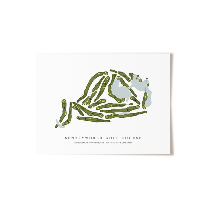 SentryWorld Golf Course | Golf Course Map | Unframed