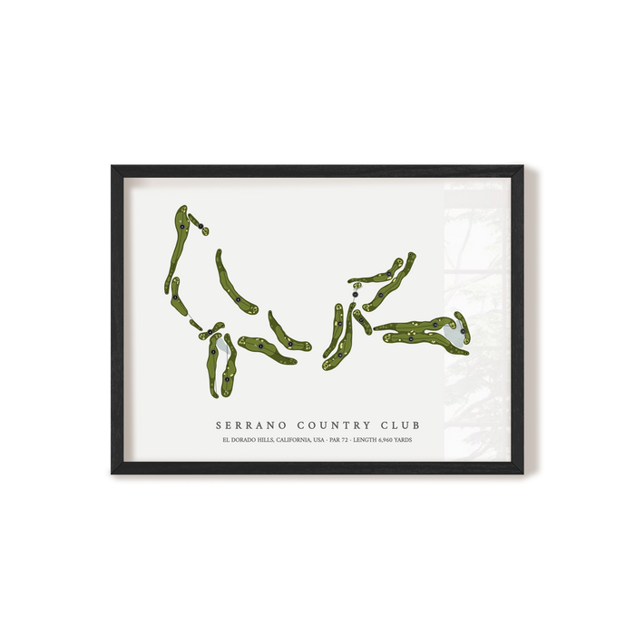 Serrano Country Club | Golf Course Map | Black Frame