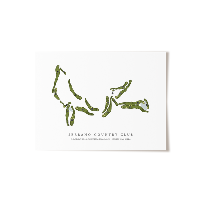 Serrano Country Club | Golf Course Map | Unframed