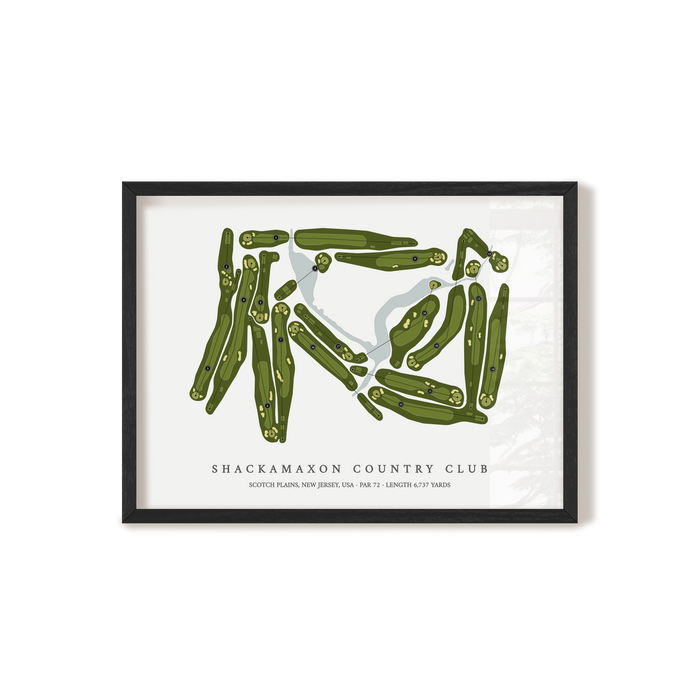 Shackamaxon Country Club | Golf Course Map | Black Frame