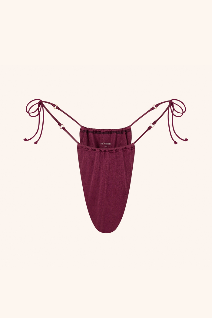 So Chic ONE SIZE / Cassis Side Tie Bikini Briefs Cassis