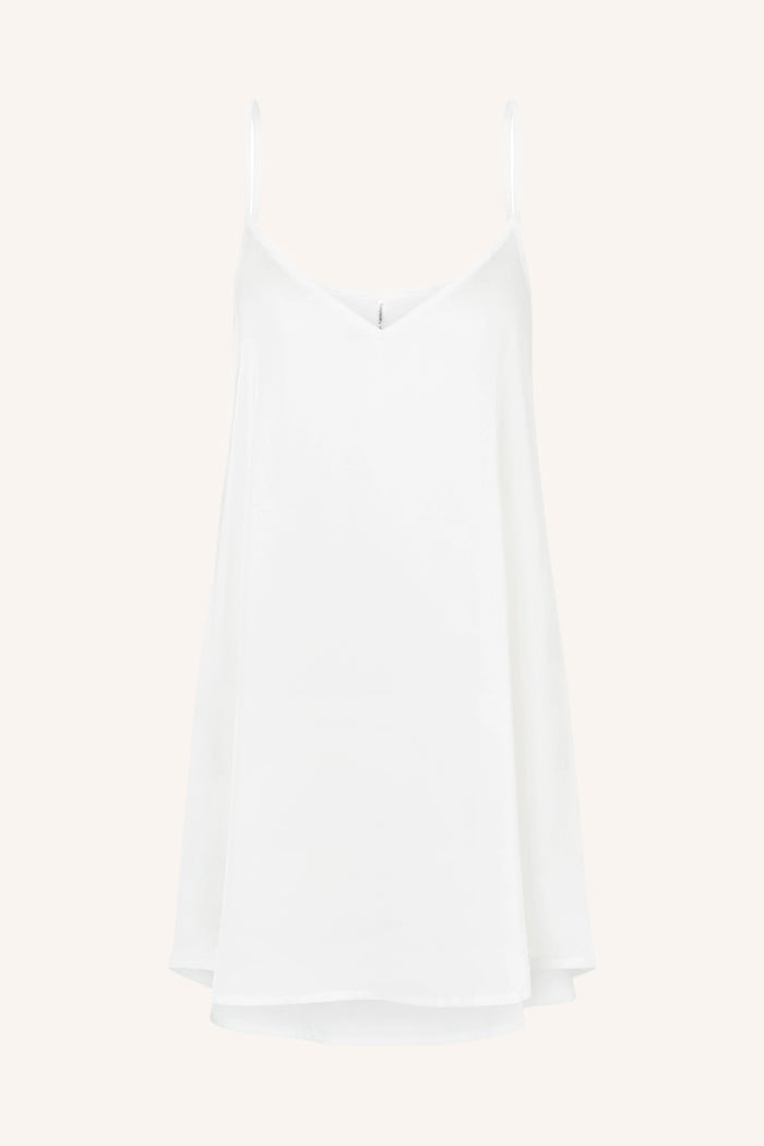 Coquette XS/S / White Silk Mini Dress Fuchsia