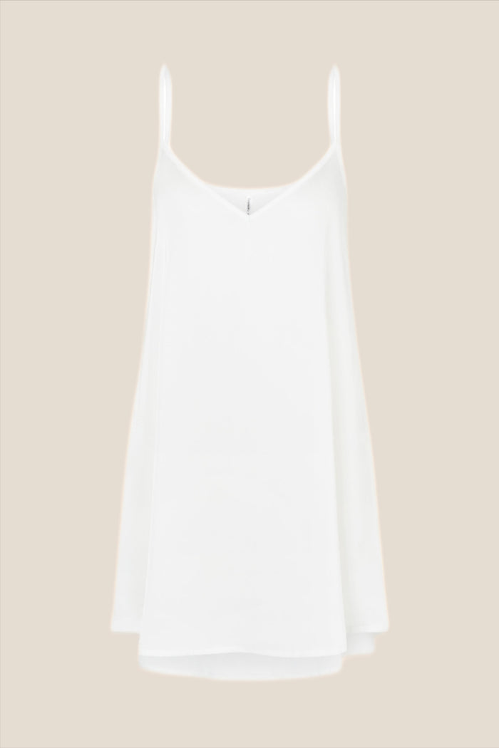 Coquette Silk Mini Dress White