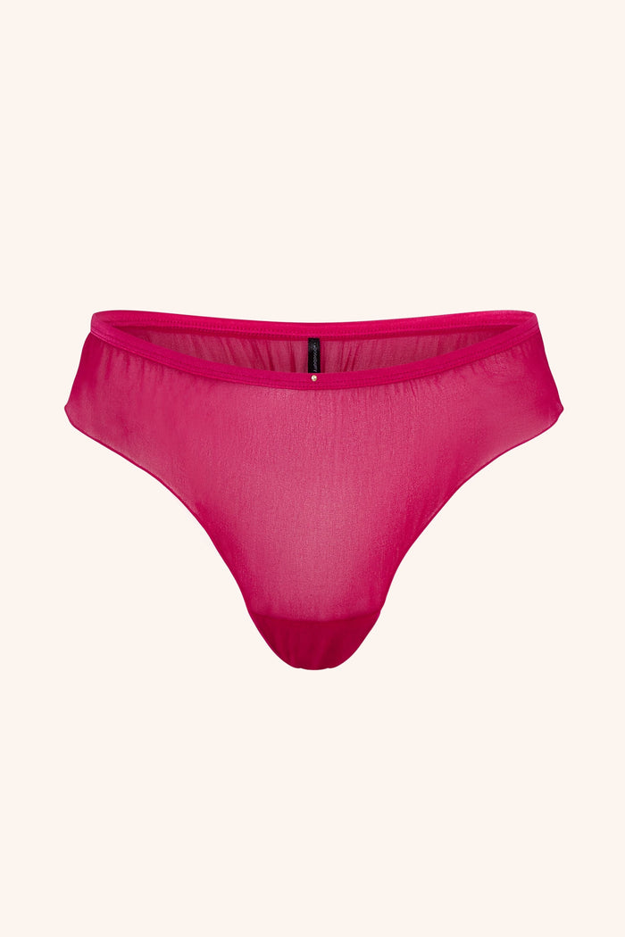 Coquette XS / Fuchsia Silk Panties Fuchsia