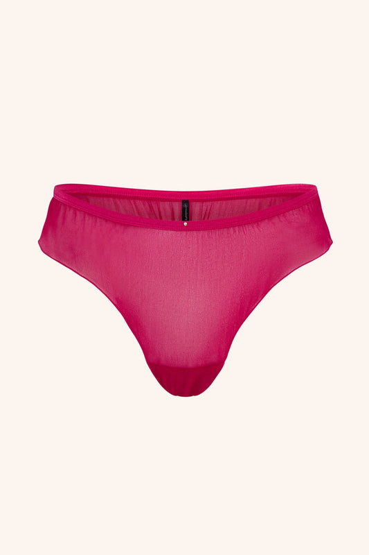 Coquette XS / Fuchsia Silk Panties Fuchsia