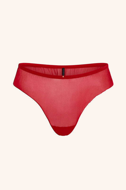 Coquette XS / Red Silk Panties Fuchsia