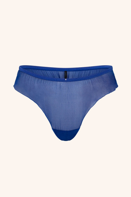 Coquette XS / Royal Blue Silk Panties Fuchsia