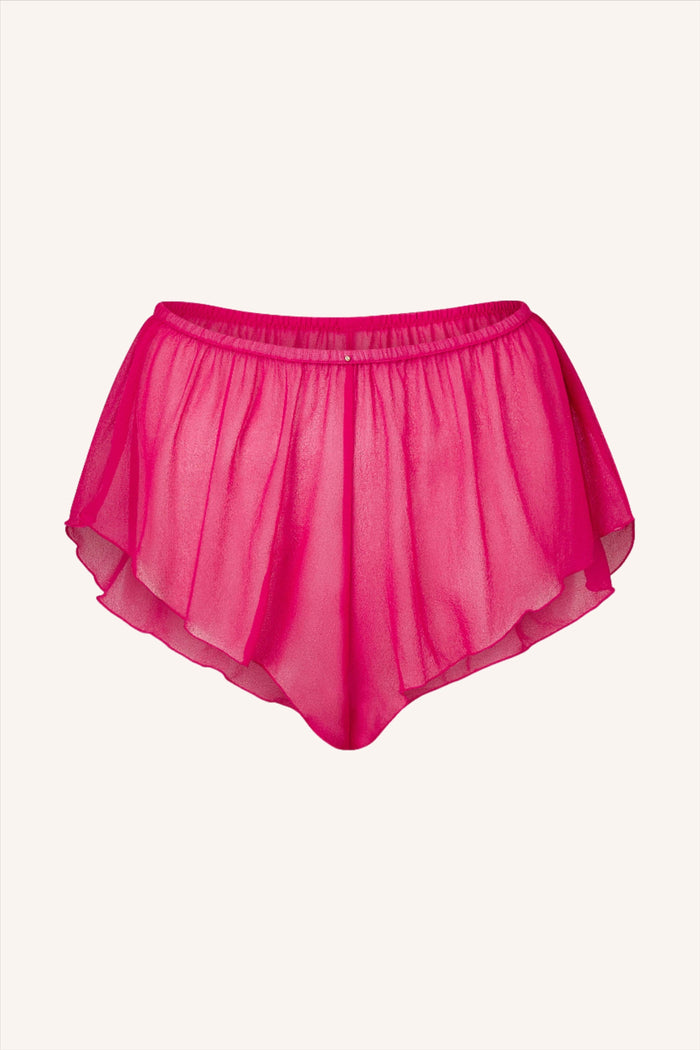 Coquette Silk Shorts Fuchsia