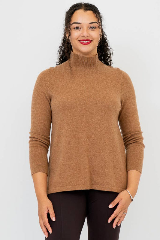 Simmon Cashmere Sweater in Coffee