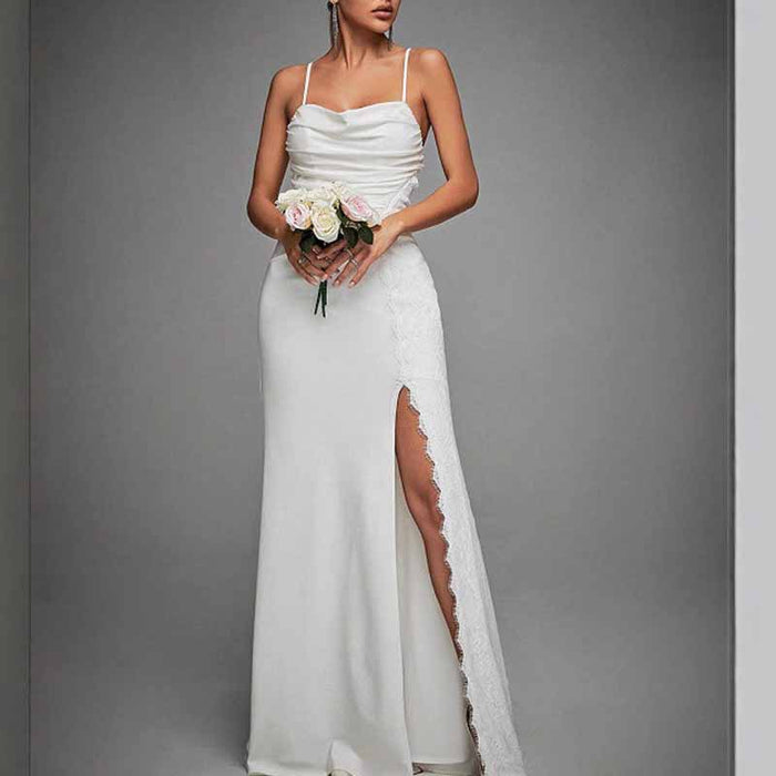 Simple Spaghetti Strap A-Line Prom Dress – Wedding Guest & Bridal Party Dress
