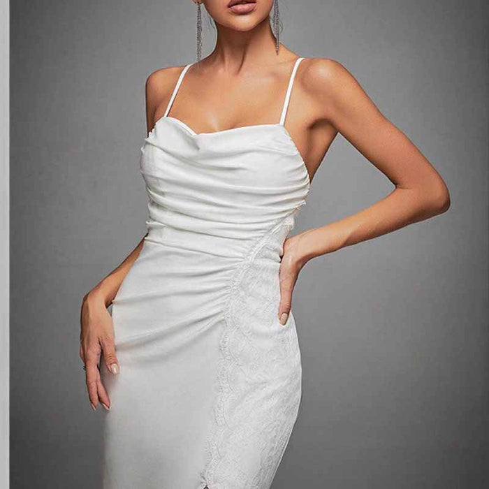 Simple Spaghetti Strap A-Line Prom Dress – Wedding Guest & Bridal Party Dress