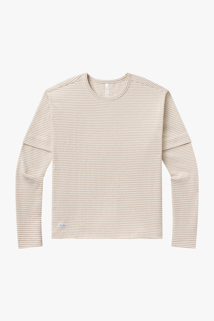 Rat Boi - Skate Long Sleeve - Ecru Stripe -