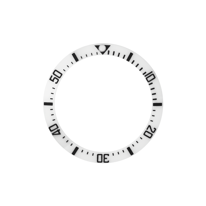 SKX007/SRPD Ceramic Bezel Insert: DSSD style White/Black