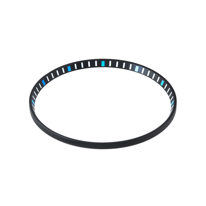 SKX013 Chapter Ring: Matte Black Finish with Blue Markers