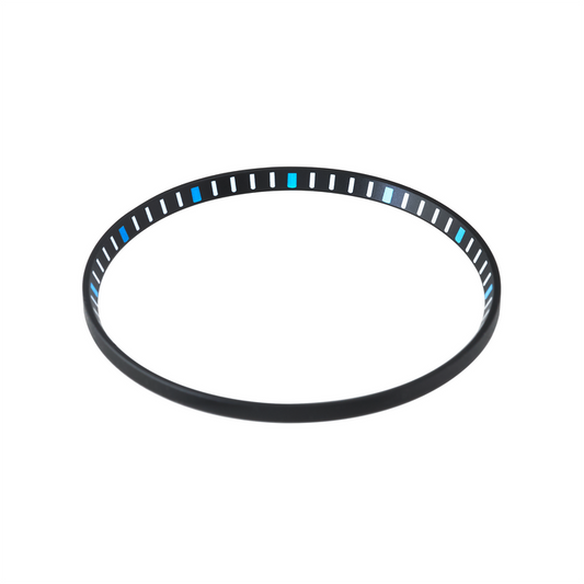 SKX013 Chapter Ring: Matte Black Finish with Blue Markers
