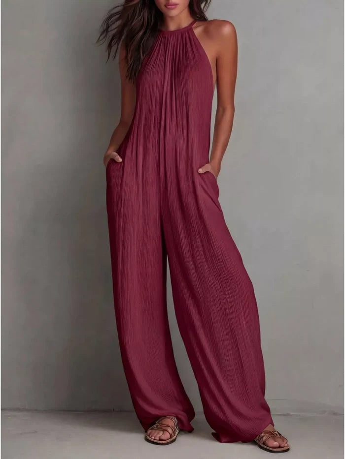 Sleeveless Wide-Leg Jumpsuit